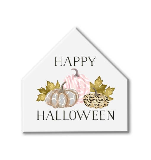 Happy Halloween House-Shaped Hanging Canvas